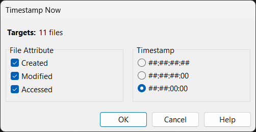 Timestamp Now UI